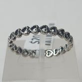 LADIES PANDORA SILVER RING -  Ring Size N / 7 US